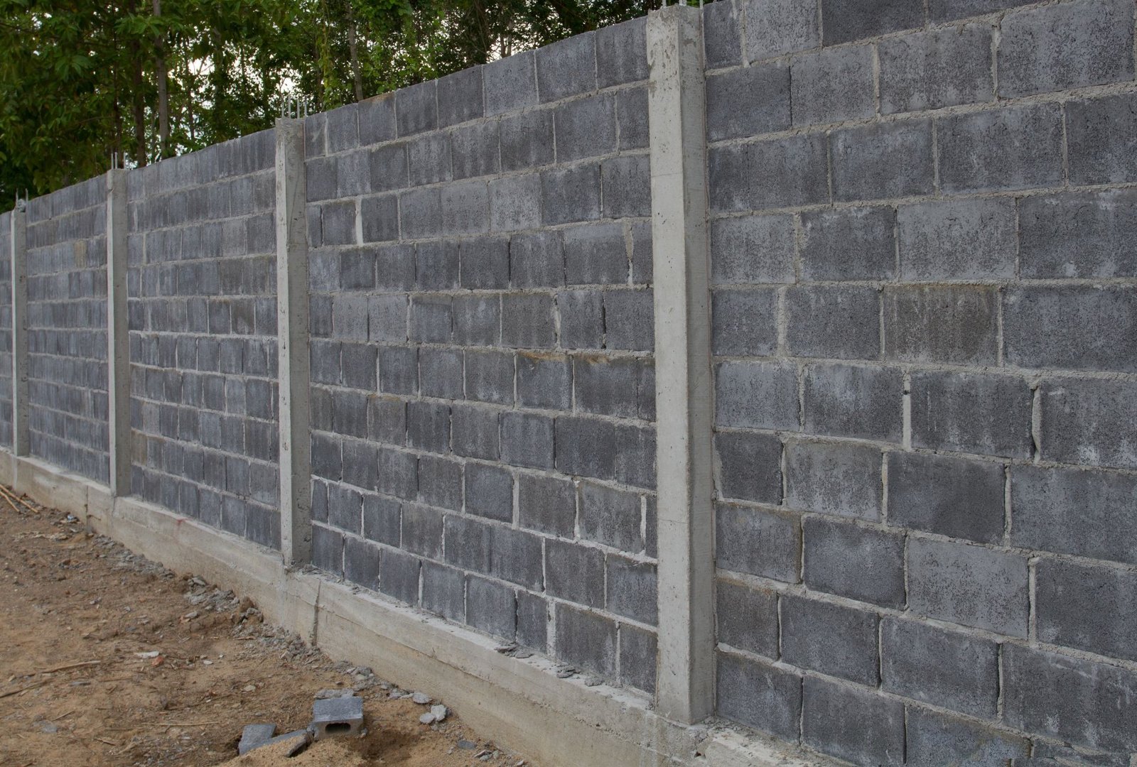 concrete block retaining wall job completed in wellington