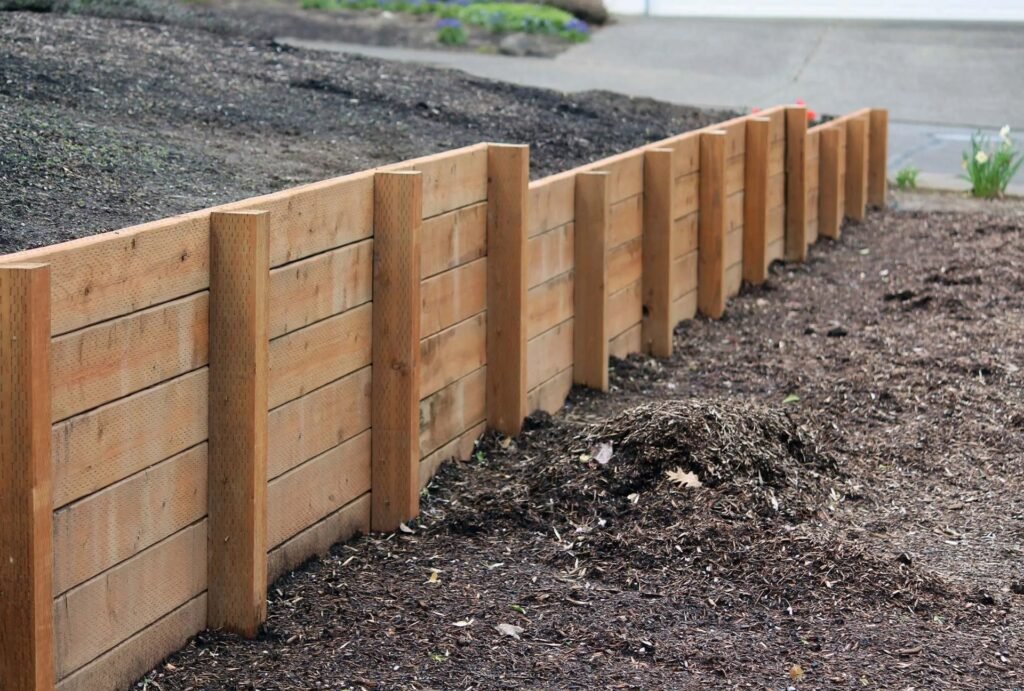 timber retaining wall job done in wellington